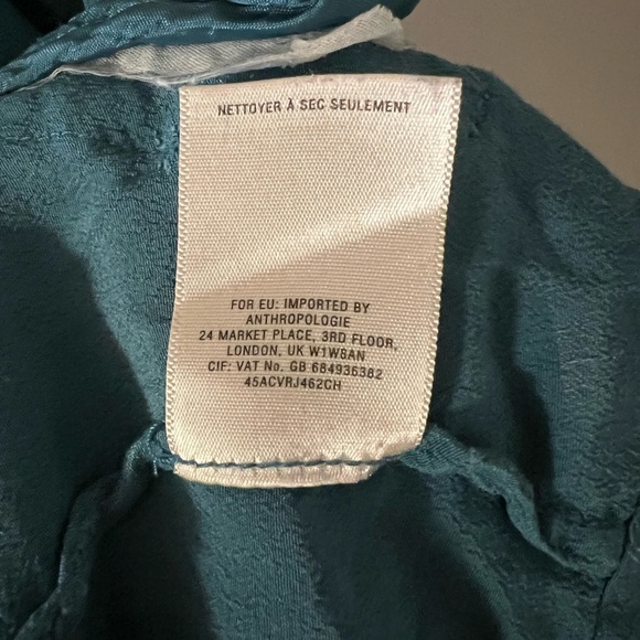 Anthropologie Elevenses Eldora Draped Blazer in Teal Medium - Picture 6 of 8